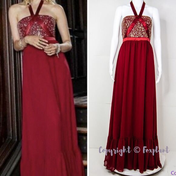 NEW Altar'd State red sequin maxi formal dress,‎ size M - Picture 1 of 15
